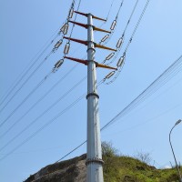 11Kv 33Kv 66Kv 50M Transmission Line Electric Galvanized Telescopic Pole